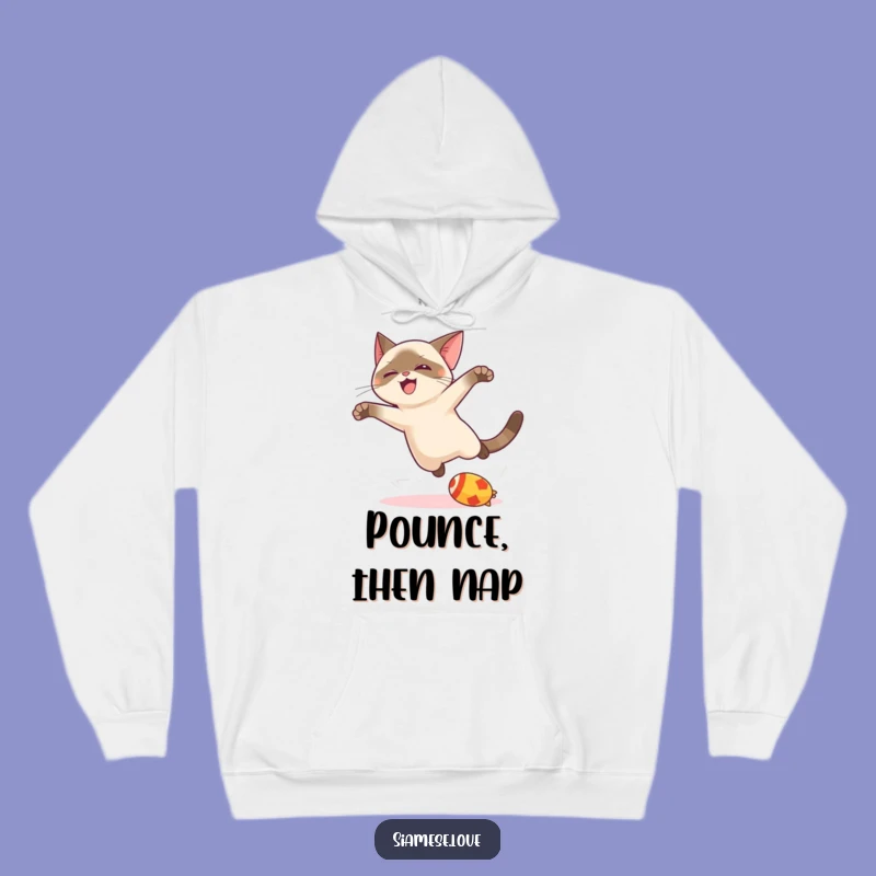 Cozy Funny Kawaii Siamese Cat Leap Hoodie - Ultimate Playful Gift for Cold Days