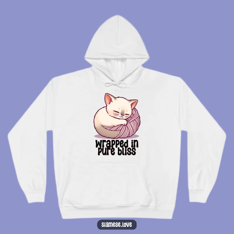 Funny Siamese Cat Hoodie - Warm Yarn Ball Sweater for Relaxation