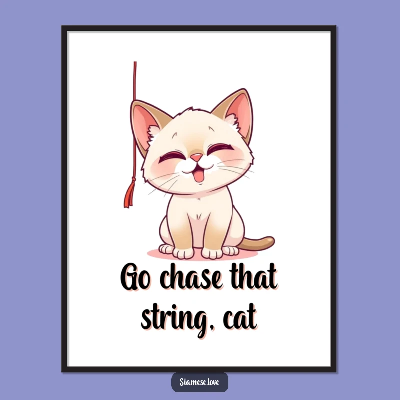 Free Printable Wall Art: Mischievous Cat Batting for Playful Home Decor