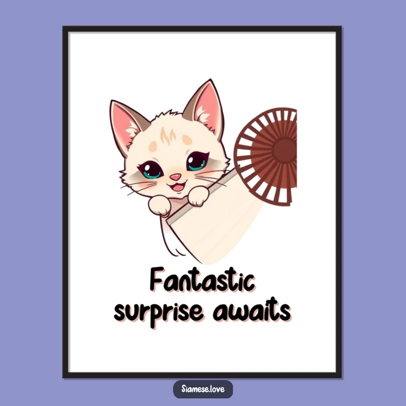 Funny Free Printable Wall Art: Mischievous Cat Fan Hideout, Quirky Downloadable Decor