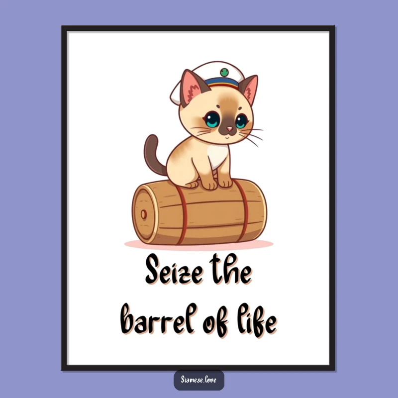 Sailor Cat Free Printable Wall Art: Balancing Act for Nautical Decor!