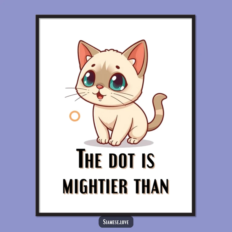 Funny Free Printable Wall Art: Cat & Laser Chase - Downloadable Kawaii Home Decor!