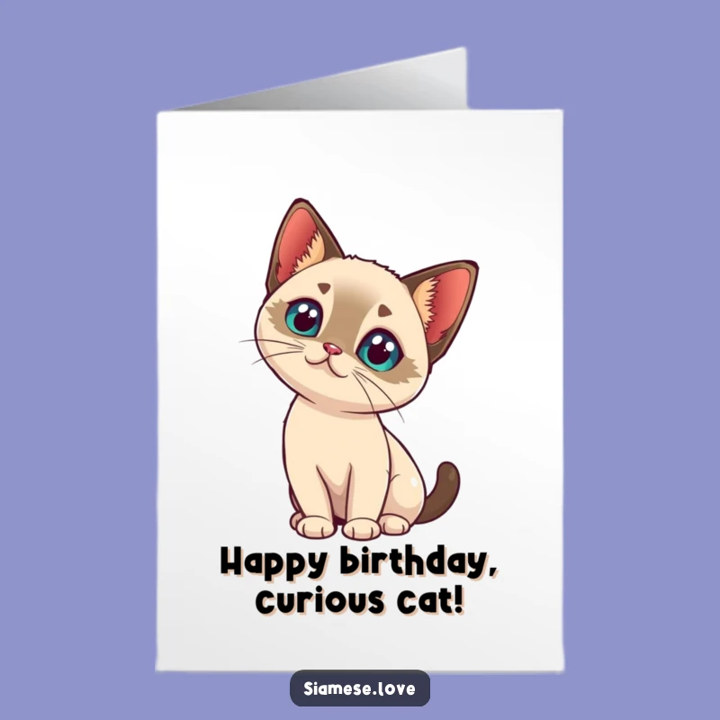Free Printable Birthday Card: Curious Cat, Intriguing Downloadable Gift!