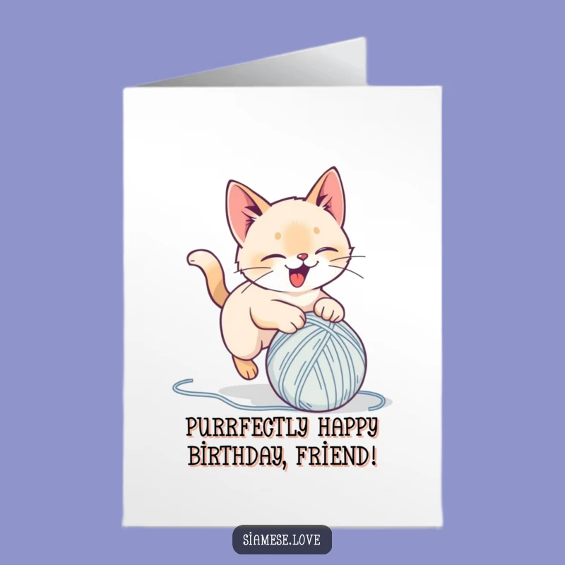 Free Printable Cat Birthday Card: Playful Pounce Downloadable Gift for Cat Lovers