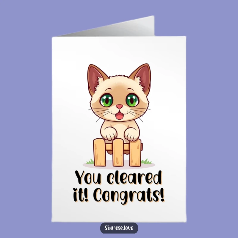 Free Printable Siamese Cat Congratulations Card - Funny Downloadable for Big News