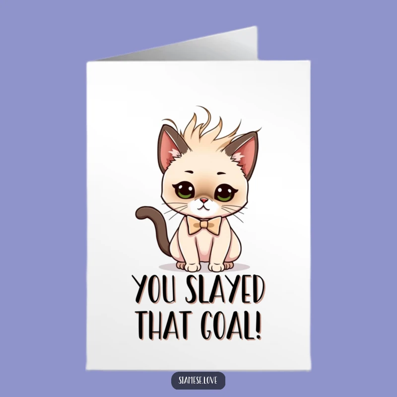 Free Printable Congrats Card: Fancy Cat Hair Flip, Funny Downloadable Gift for Fabulousness