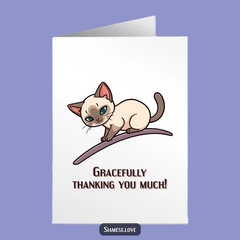 Free Printable Cat Thank You Card: Elegant Thanks Downloadable