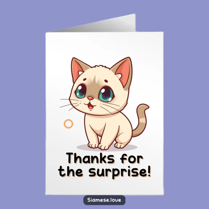Free Printable Thank You Card: Cat & Laser - Funny Kawaii Downloadable Appreciation Gift!