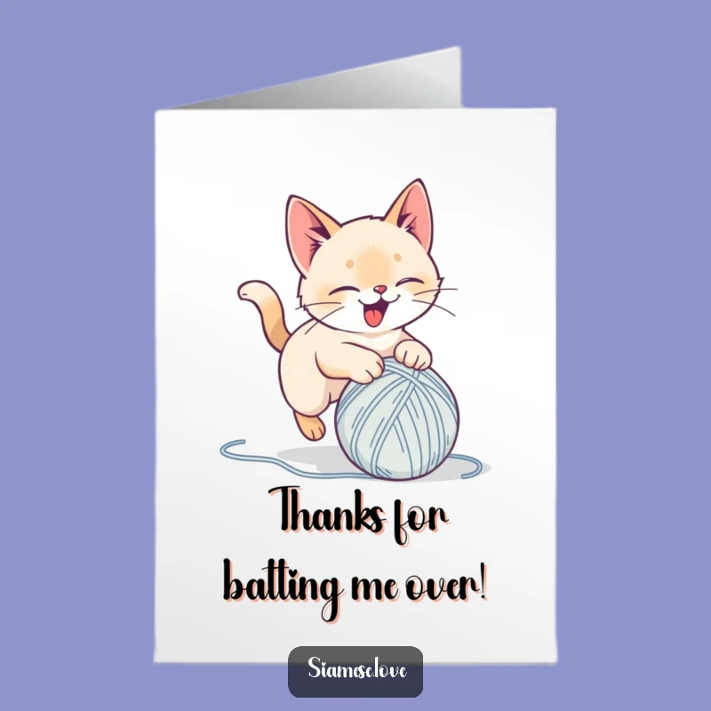 Free Printable Cat Thank You Card: Playful Thanks Downloadable Gift