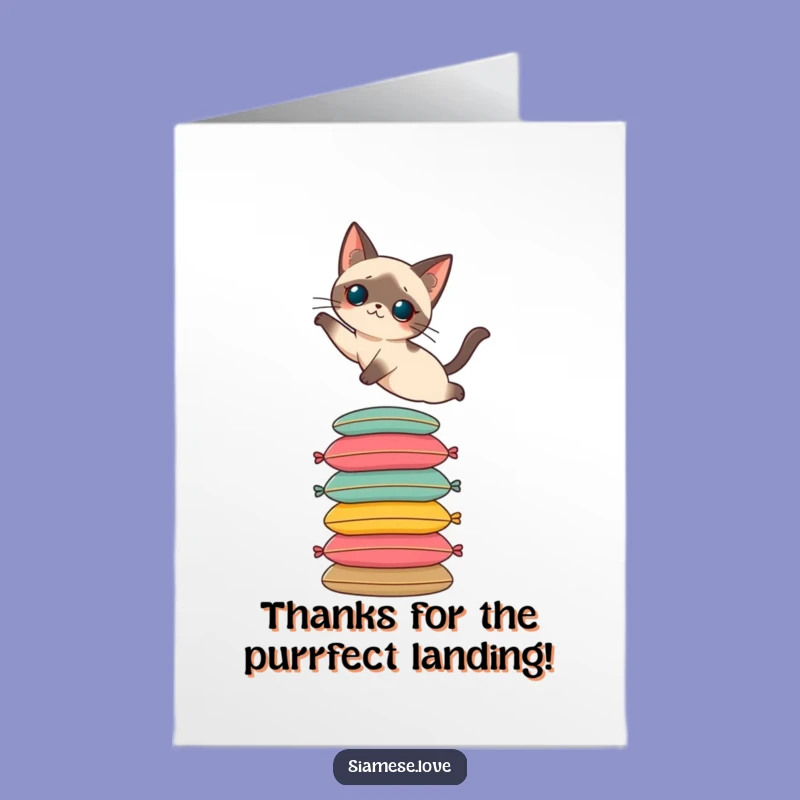 Thank You Free Printable Card: Cat's Graceful Thanks, Downloadable Gratitude!