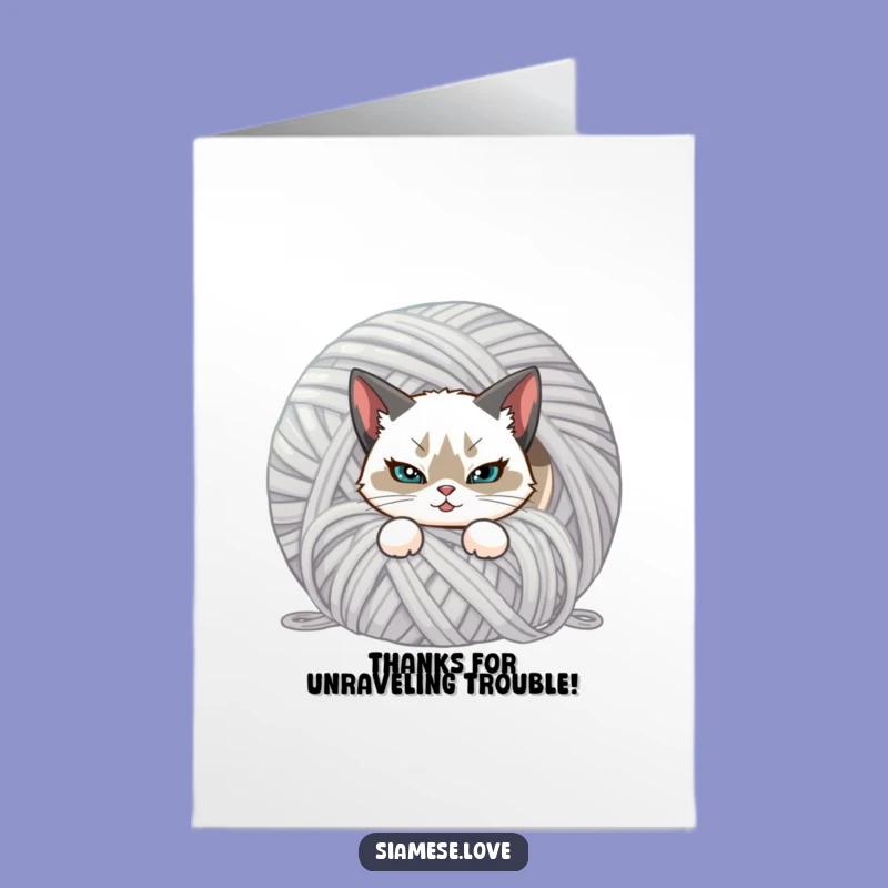 Thank You Free Printable Card: Cat's Yarn Thanks, Downloadable Gratitude!
