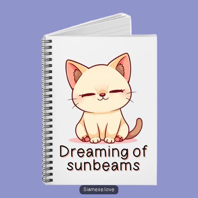Funny Kawaii Siamese Cat Notebook - Hilarious Journal for Dreamy Ideas
