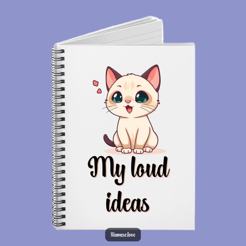 Funny Chattering Siamese Cat Notebook - Jot Down Vocal Ideas Gift