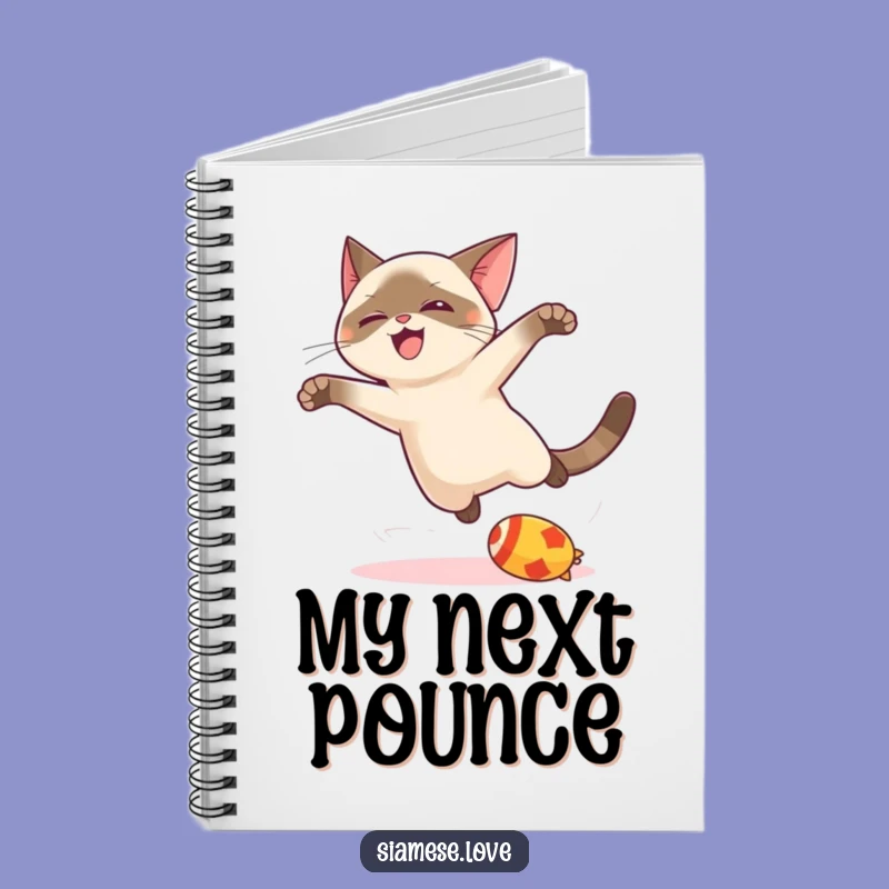 Funny Kawaii Siamese Cat Leap Notebook - Perfect Playful Gift for Writers