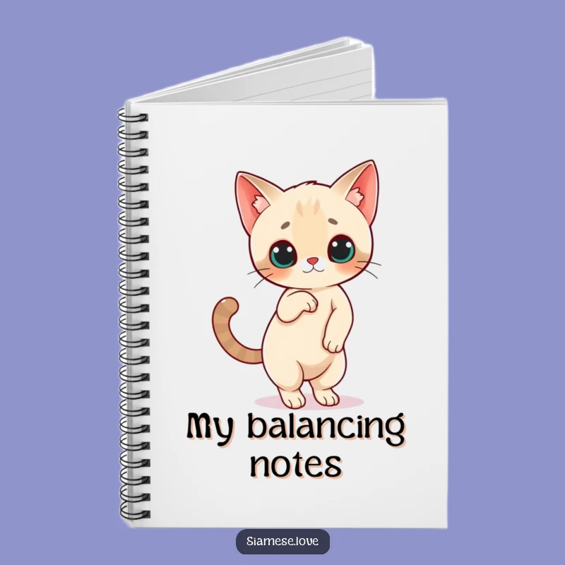 Funny Siamese Cat Balance Notebook: Jot Down Your Triumphs!