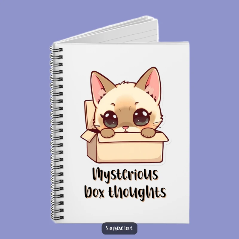Funny Siamese Cat Box Curiosity Notebook: Jot Down Your Discoveries!