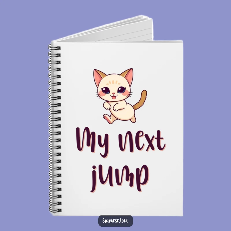 Funny Siamese Cat Leap Notebook: Capture Inspired Ideas with Grace
