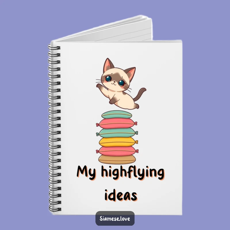 Funny Siamese Cat Notebook: Jot Down Ideas with Feline Elegance