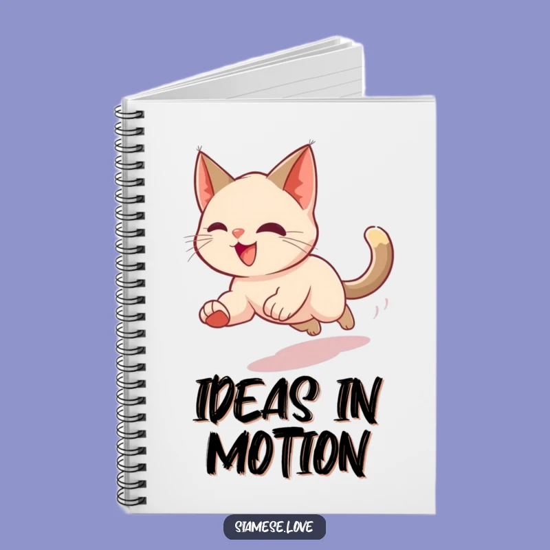 Funny Siamese Cat Notebook: Tail Chasing Blur Journal - A Hilarious Gift!