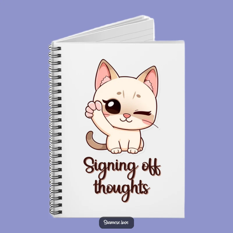 Funny Siamese Cat Notebook: Winking Wave Journal - A Hilarious Greeting Gift!