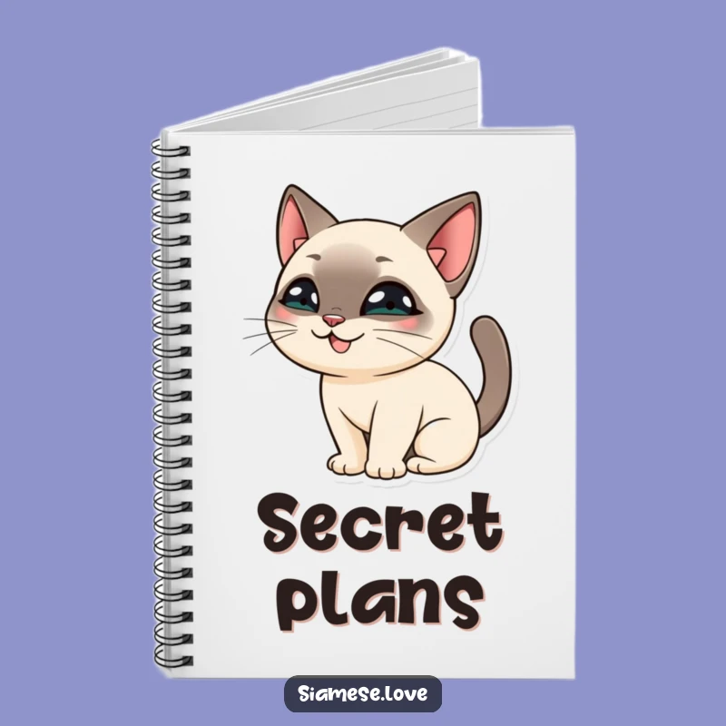 Funny Siamese Cat Tail Notebook: Jot Down Secrets with Feline Charm