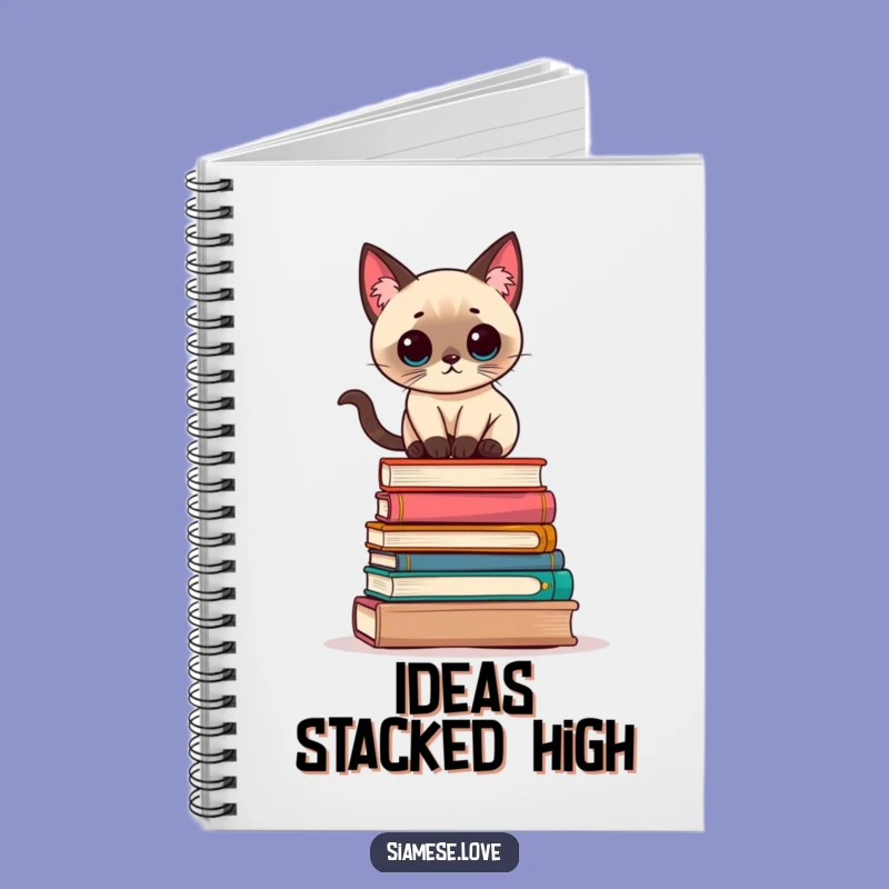 Funny Kawaii Siamese Cat Books Notebook: Jot Down Smart Ideas