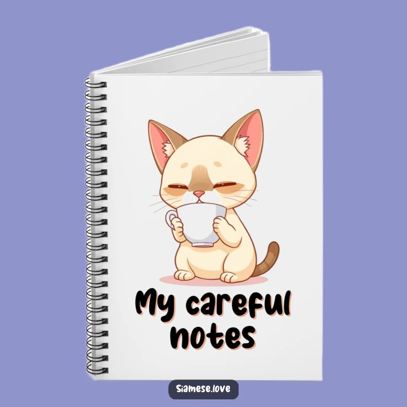 Funny Siamese Cat Balance Notebook: Jot Down Thoughts With Feline Focus
