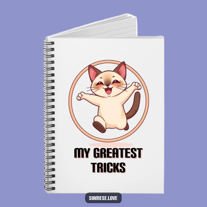 Funny Cat Journal - Cheerful Siamese Leap, Ideal Funny Gift for Notes