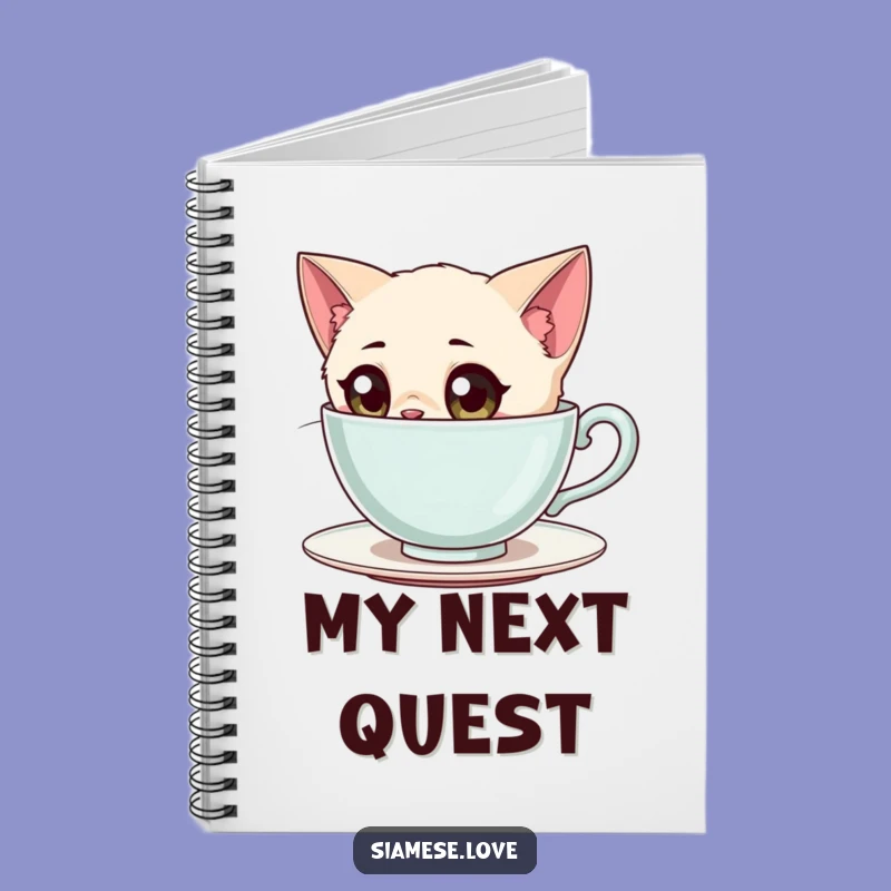 Funny Siamese Cat Tea Notebook: Jot Down Mysteries with Feline Wonder