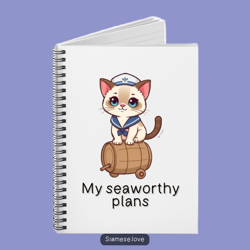 Funny Kawaii Cat Notebook: Jot Down Ideas with Sailor Flair