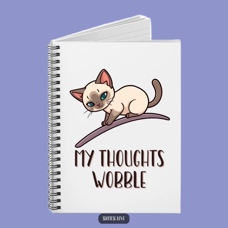 Funny Siamese Cat Balance Notebook: Jot Down Graceful Ideas