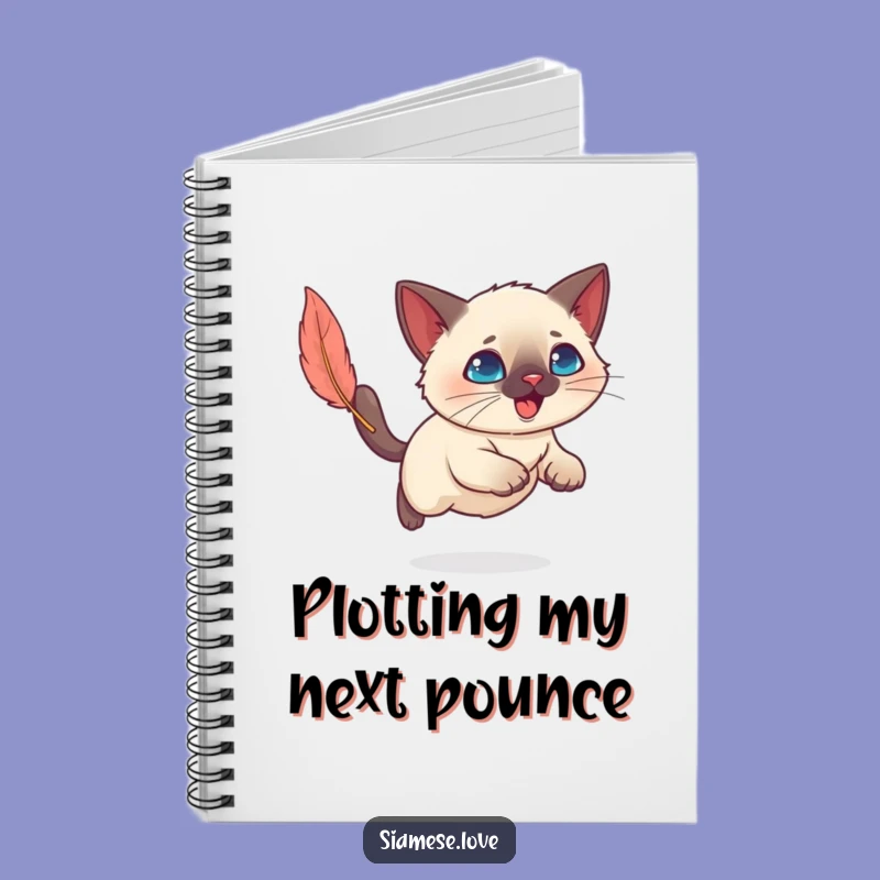 Funny Kawaii Siamese Cat Notebook - Hilarious Journal for Cat Fans and Writers