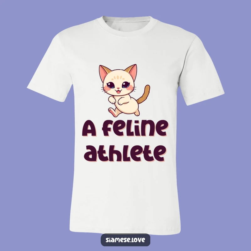 Funny Siamese Cat Leap T-Shirt: Celebrate Joyful Movement Gift