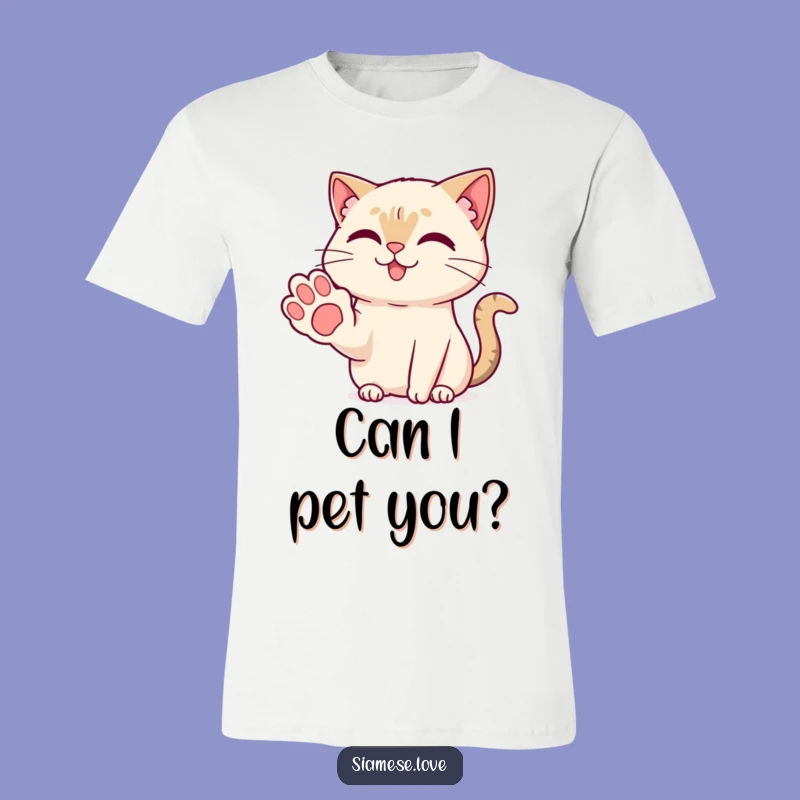 Funny Kawaii Siamese Cat Paw T-Shirt: Wearable Friendship and Feline Fun