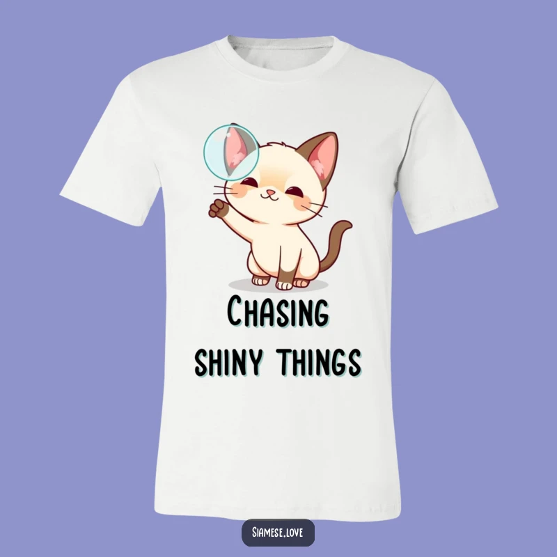 Funny Kawaii Siamese Cat Bubble T-Shirt - Playful & Whimsical Gift for Cat Fans