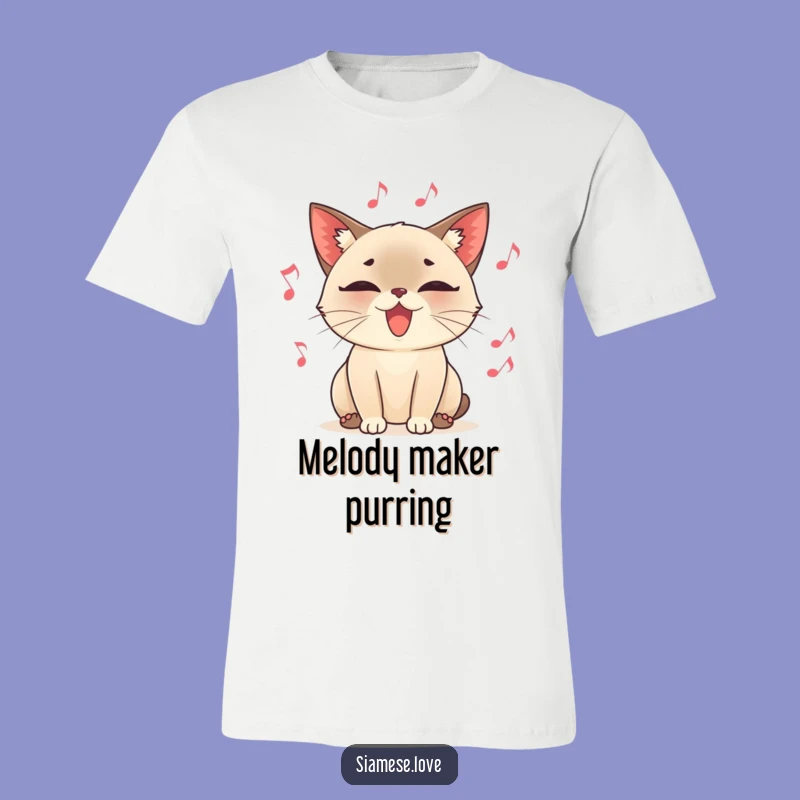 Funny Purring Cat T-Shirt, Musical Harmony Tee, Comedic Pet Apparel Gift