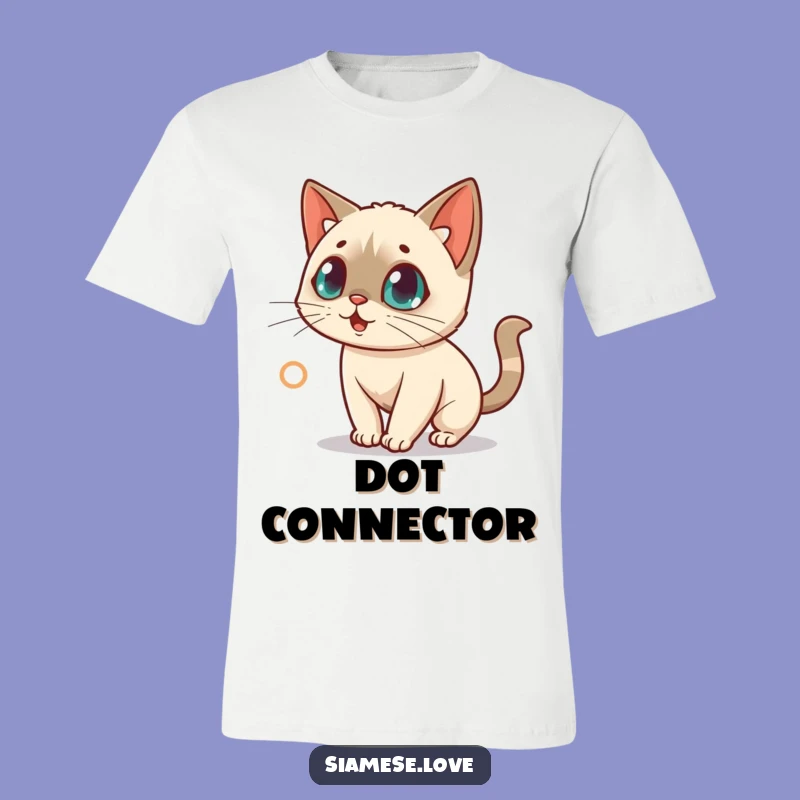 Funny Siamese Cat Laser T-Shirt: Surprised Kitten Chase, Hilarious Gift