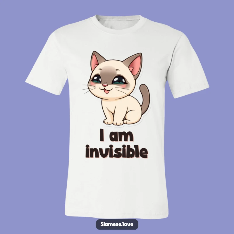 Funny Siamese Cat Tail T-Shirt: Hilarious Hidden Feline Fun Gift