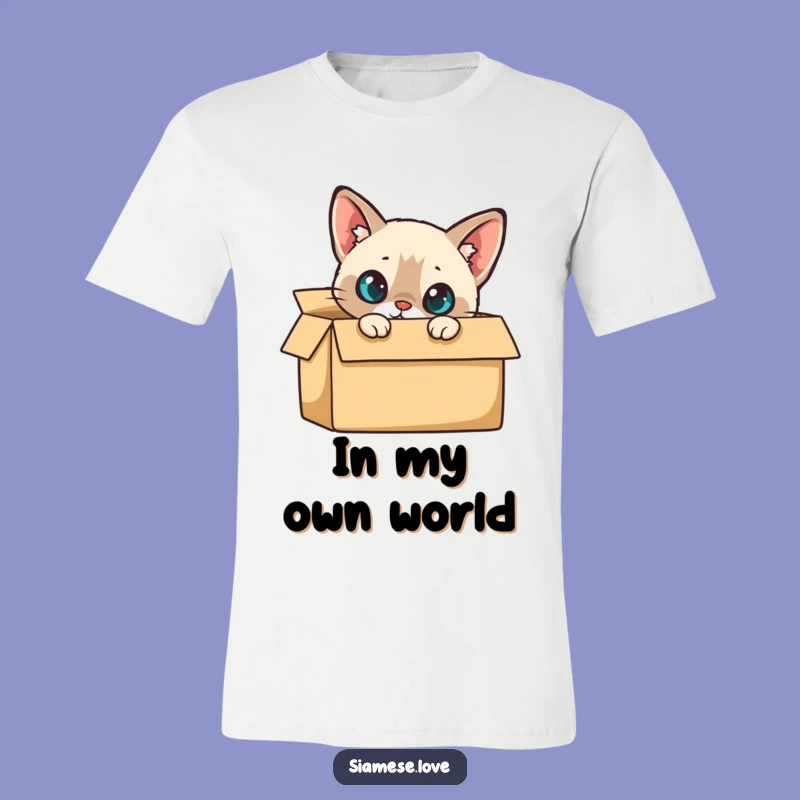 Funny Siamese Cat Box T-Shirt - Hilarious Curious Cat Apparel Gift