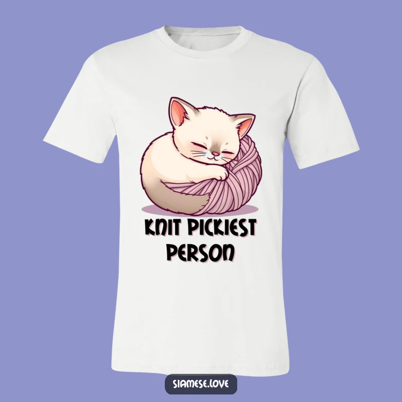 Funny Siamese Cat Yarn T-Shirt - Comfy & Cute Cat Lover Tee