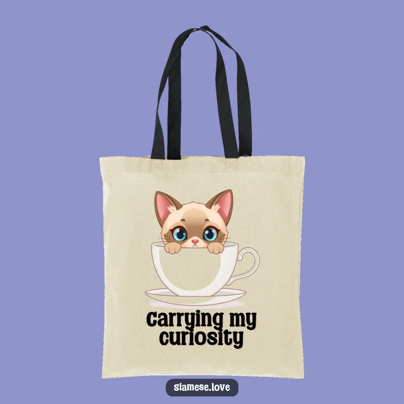 Funny Siamese Cat Tote Bag: Stylish Curiosity, Hilarious Feline Accessory