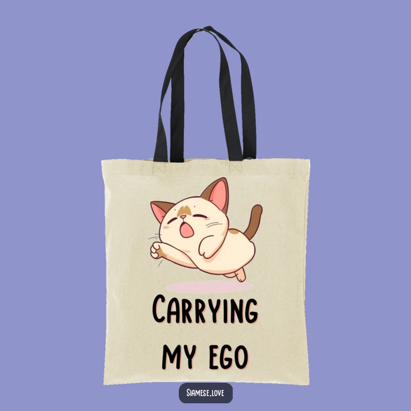 Funny Kawaii Siamese Cat Dive Tote Bag: Carry Your Funniest Moments!