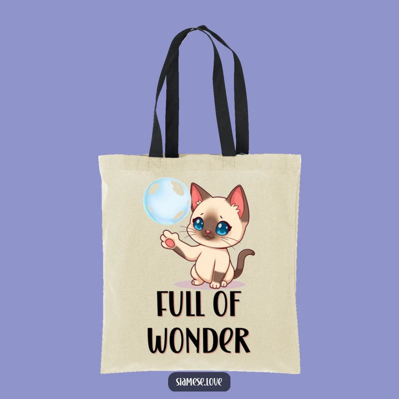 Funny Siamese Cat Bubble Tote Bag - Chic & Playful Cat Lover Accessory!