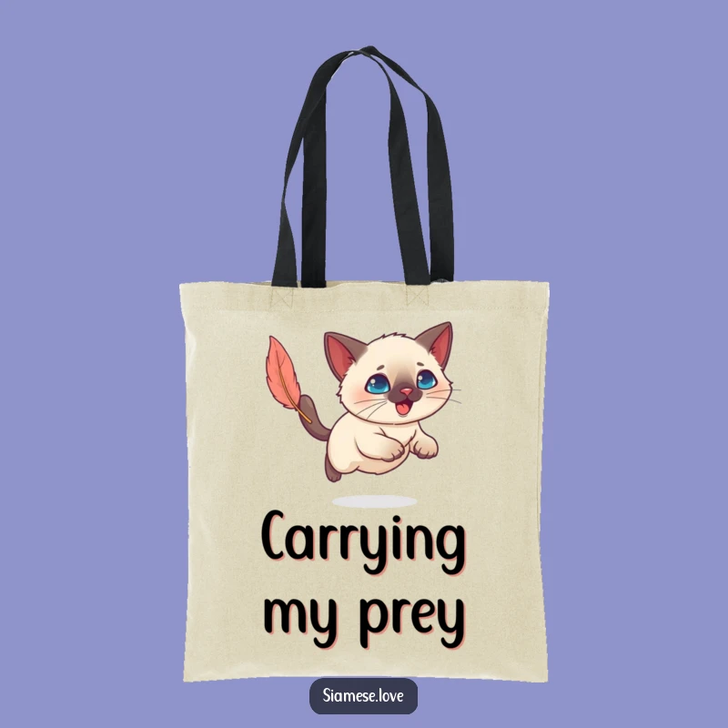 Funny Kawaii Siamese Cat Tote Bag - Stylish and Hilarious Cat Carry-All Gift