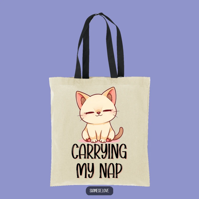 Funny Kawaii Siamese Cat Tote Bag - Stylish and Hilarious Sunbeam Shopper