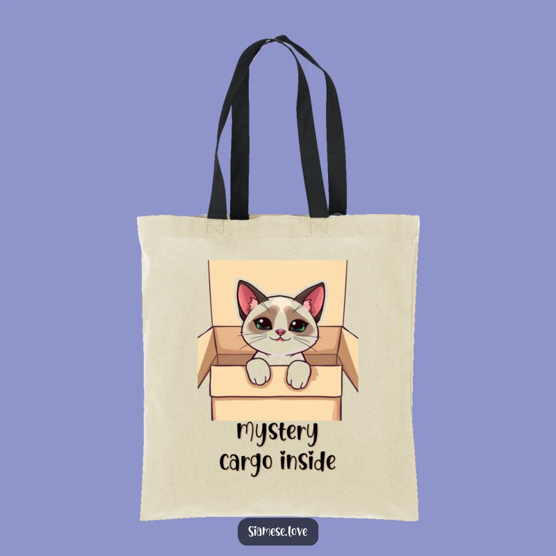 Funny Kawaii Siamese Cat Box Tote Bag - Carry Your Fun & Gifts